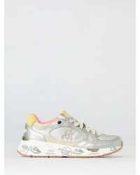 Premiata - Mased Laminated Leather And Nylon Sneakers - Lyst