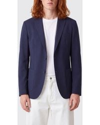 BOSS - Single-Breasted Stretch Polyester Blazer With Notch Lapels And Patch Pockets - Lyst