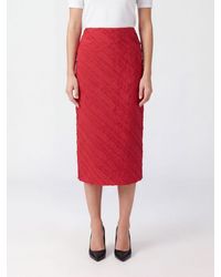 Liviana Conti - Saphira High-Waisted Pleated Crêpe Midi Pencil Skirt - Lyst
