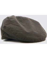 Barbour - Waxed Cotton Flat Cap With Applied Logo - Lyst
