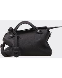 Fendi - By The Way Grained Calfskin Mini Bag With Removable Handles - Lyst
