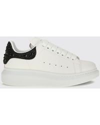 McQueen - Oversize Crystal-Embroidered Leather Sneakers With Chunky Sole - Lyst