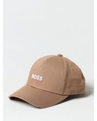 BOSS - Cappello in cotone con logo ricamato - Lyst