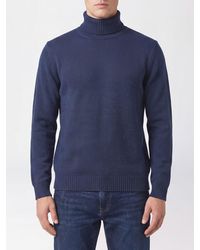 Ballantyne - Pure Merino Wool Turtleneck Jumper With Ribbed Trims - Lyst