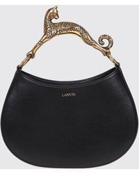 Lanvin - Hobo Cat Small Smooth Calfskin Leather Handbag - Lyst