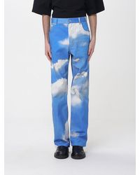 Moschino - Printed Denim Straight Jeans - Lyst