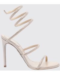 Rene Caovilla - Cleo Crystal-Embellished Spiral Strap High-Heeled Sandals - Lyst