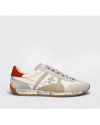 Premiata - Jackyx Leather And Suede Bicolor Sneakers - Lyst