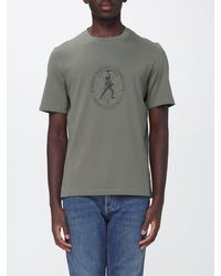 Brunello Cucinelli - Cotton T-Shirt With Graphic Print And Contrast Logo - Lyst