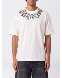 Barrow - Contrast Logo Cotton T-Shirt With Crew Neck - Lyst