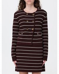 Elisabetta Franchi - Striped Viscose Cardigan - Lyst