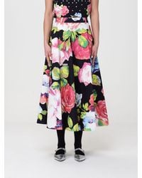 Moschino - Floral Cotton Skirt - Lyst