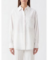Aspesi - Relaxed Fit Cotton Poplin Shirt With Concealed Placket - Lyst