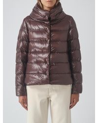 Herno - Short Quilted Ultralight Nylon Down Jacket With High Neck And Drawstring - Lyst