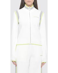 CASABLANCA - Viscose Knit Zip-Up Sweatshirt - Lyst