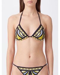 La DoubleJ - Triangel-Bikini-Top Aus Polyamid Mit Abstraktem Print - Lyst