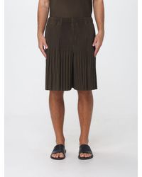 Homme Plissé Issey Miyake - Homme Plissé Issey Miyake Knee-Length Pleated Shorts - Lyst