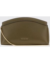 Michael Kors - Athena Grained Leather Crossbody Bag With Metal Chain Strap - Lyst