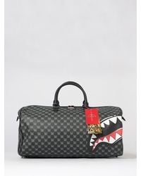 Sprayground - Checkerboard Shark Logo Travel Bag - Lyst