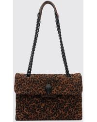 Kurt Geiger - Kensington Animalier Quilted Suede Shoulder Bag - Lyst