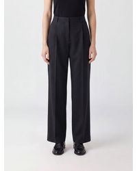 Our Legacy - High-Waisted Wool Trousers With Wide-Leg Cut And Belt Loops - Lyst