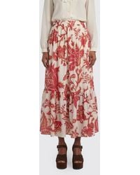Etro - Paisley Print Cotton Midi Skirt - Lyst