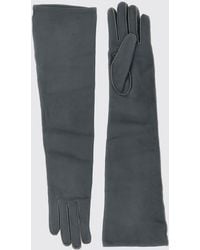 Agnona - Calfskin Nappa Leather Gloves With Exposed Stitching - Lyst