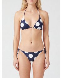 Jacquemus - Polka-Dot Triangle Bikini Top With Adjustable Tie Fastenings - Lyst