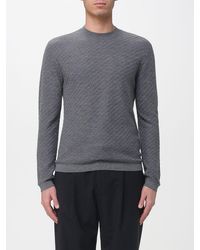 Emporio Armani - Virgin Wool Crew-Neck Pullover - Lyst