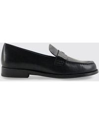 Tory Burch - Pennyloafer Aus Glattleder Mit Double-T-Logo Und Runder Kappe - Lyst