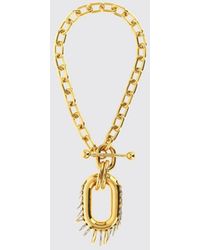 Rabanne - Punk Xl Link Brass Necklace With Hook Closure - Lyst