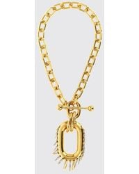 Rabanne - Punk Xl Link Brass Necklace With Hook Closure - Lyst