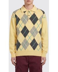 JW Anderson - Diamond Pattern Wool Knit Polo Shirt - Lyst