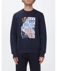 Paul Smith - Cotton-Blend Crewneck Sweatshirt With Graphic Print And Logo - Lyst