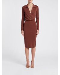 Elisabetta Franchi - Midi Sheath Dress - Lyst