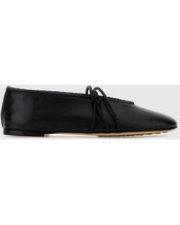 Bottega Veneta - Lambskin Mary Jane Ballet Flats With Woven Straps - Lyst