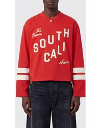Amiri - Long-Sleeved V-Neck Cotton T-Shirt With Slogan Print - Lyst