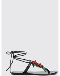 Twinset - Leather Sandals With Cherries - Lyst