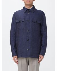 Canali - Linen Shirt Jacket - Lyst