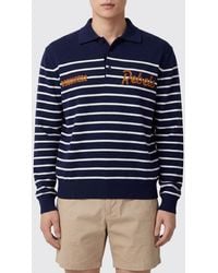 DSquared² - Relaxed Fit Striped Knit Long-Sleeve Polo Shirt - Lyst