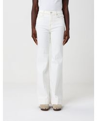 7 For All Mankind - Stretch Cotton Trousers - Lyst