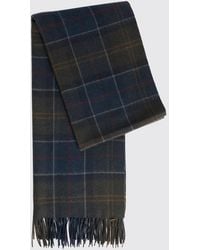 Barbour - Braden Check Lambswool Scarf With Fringed Edges - Lyst