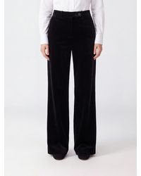 KHAITE - Hunter Wide-Leg Velvet Trousers With Off-Centre Fastening - Lyst