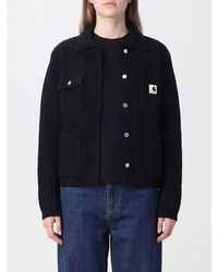Carhartt - Cardigan Côtelé En Mélange De Laine Avec Poches Plaquées Et Logo - Lyst