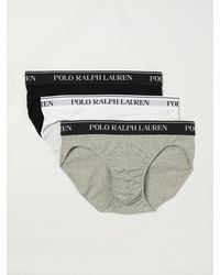 Polo Ralph Lauren - Set Of 3 Stretch Cotton Briefs - Lyst
