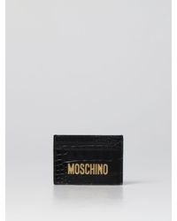 Moschino Couture Python Print Leather Card Holder in Green for Men Mens Accessories Wallets and cardholders 