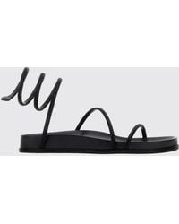 Rene Caovilla - Crystal-Embellished Satin Mules With Snake Strap - Lyst