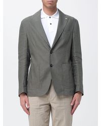Manuel Ritz - Single Breasted Linen Blazer - Lyst