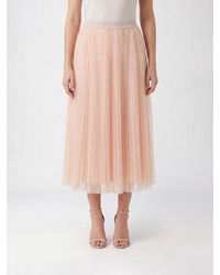 Fabiana Filippi - Pleated Crêpe Midi Skirt With A High Elasticated Waist - Lyst