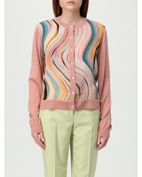 Paul Smith - Patterned Knit Cardigan With Button Closure And Long Sleeves - Lyst